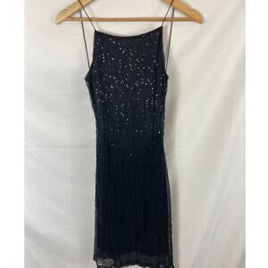 Black Market Embellished open back dress size medium